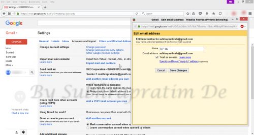 Changing details of an Aliases 5