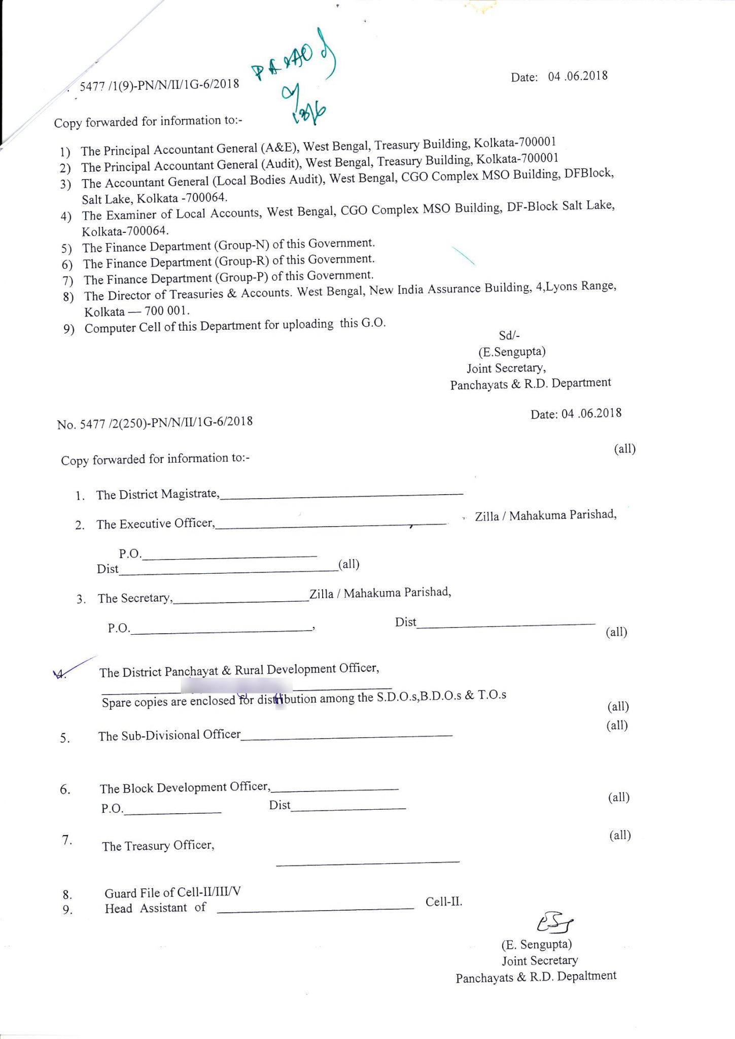 GRAM PANCHAYAT EMPLOYEES BONUS ORDER