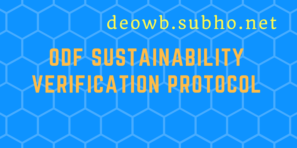 ODF sustainability verification protocol